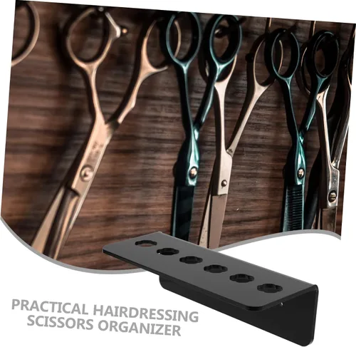 Miniatura 6 de Soporte de tijeras de acrílico para peluquería, organizador de almacenamiento de tijeras de peluquería con múltiples ranuras para herramientas
