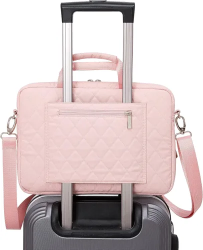 Miniatura 4 de inmac - Bolsa de hombro acolchada para laptop de 360 grados, para LG Gram de 16 pulgadas y 15.6 a 16 pulgadas (rosa)