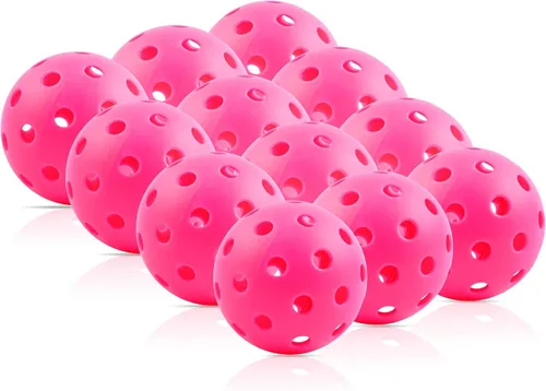 Miniatura 9 de Fizzazzle Bolas de pickleball para exteriores, 40 agujeros, duraderas, de alto rebote aprobadas por USAPA, bolas de pickleball para torneo de vuelo