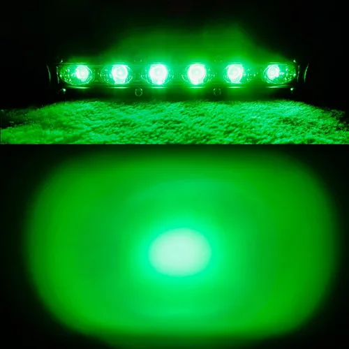 Miniatura 8 de Barra de luz LED verde de una sola fila de 7 pulgadas, 18 W, luces antiniebla, luces antiniebla de conducción de trabajo, 12 V, 24 V, ultrafina