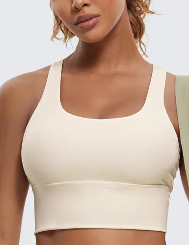 Miniatura 5 de CRZ YOGA Naked Feeling Criss Cross Longgline - Sujetadores deportivos para mujer, sin varillas, acolchados, con tirantes delgados, para yoga