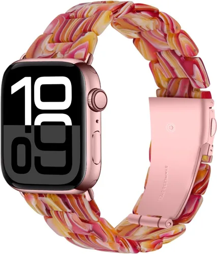 Miniatura 26 de Miimall Women Resin Bands for Apple Watch Series 10 9 8 7 6 5 4 3 2 1 Ultra SE Colorful Dressy Cute Classy Lightweight Comfort 38mm 40mm 41mm 42mm