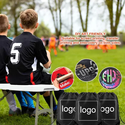 Miniatura 6 de BeeGreen Bolsas con cordón a granel 2024405060100 bolsas de cincha para hacer ejercicio, gimnasio, equipo deportivo para hombres, mujeres y niños