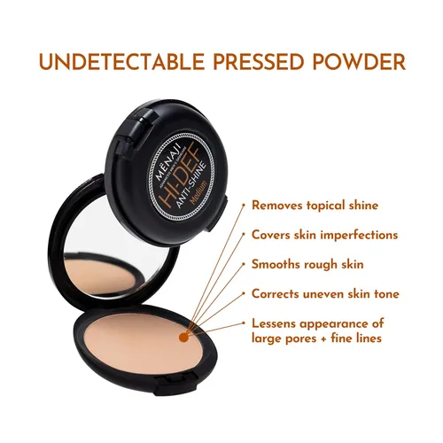 Miniatura 4 de Menaji HDPV Polvo antibrillo (bronce) Maquillaje facial antibrillo para hombres Polvo facial de alta definición Polvo facial agradable a