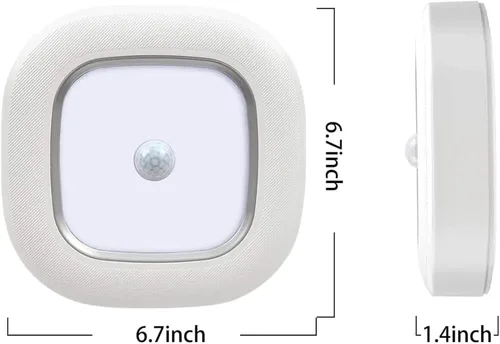Miniatura 6 de WhitePoplar Luz de armario, luz de techo LED con sensor de movimiento a batería, 300LM para interiores, inalámbrica, para pasillo, garaje, escalera