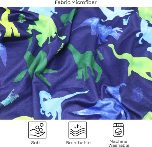 Miniatura 3 de Funda de almohada para niños pequeños, funda de almohada para dormir, paquete de 2 unidades, juego de dinosaurios para almohadas de 13 x 18 pulgadas