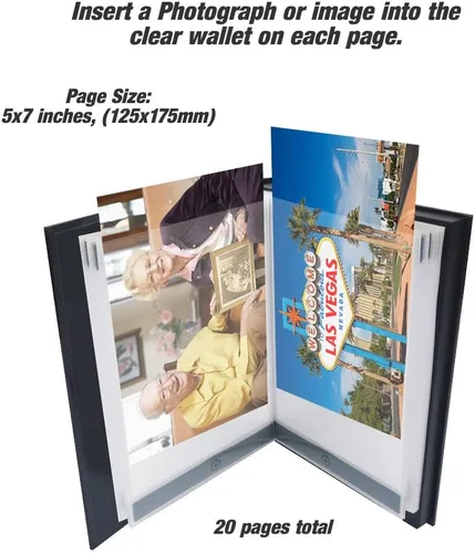 Miniatura 4 de Talking Products, Álbum de fotos parlante grabable por voz. Tiempo de grabación de 6 minutos. Tapa dura y 20 páginas de 7 x 5 pulgadas. Crea tu