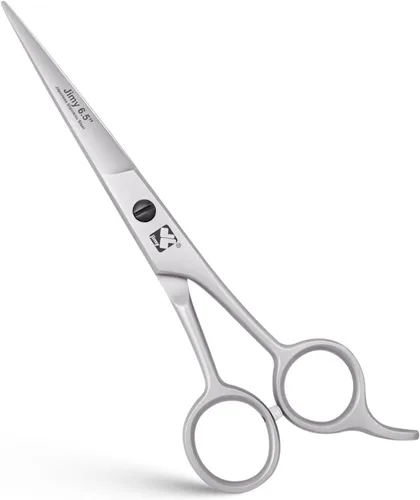 Miniatura 8 de Jimy Tijeras profesionales para adelgazar el cabello de 6.5 pulgadas, acero inoxidable negro ultra afilado, tijeras para adelgazar el cabello