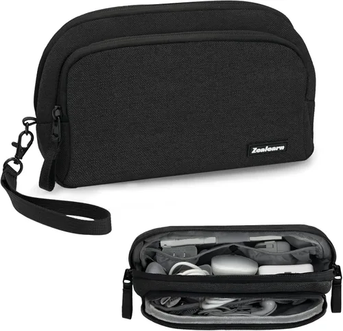 Miniatura 6 de Travel Tech - Bolsa de transporte portátil para artículos electrónicos, estuche de viaje, organizador de tecnología portátil, bolsa