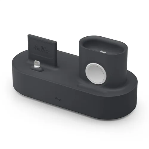 elago Estación de carga 3 en 1 compatible con Apple Watch Series 11/10/9/8/7/6/5/4/3/2/1/SE3/SE2/SE1, Apple AirPods Pro 2/1, AirPods 3/2/1 y todos