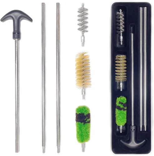 Miniatura 5 de Kit de limpieza de shoutgun 12GA de nailon, acero inoxidable, algodón, cepillo para fregona, suministros para limpieza de escopeta de calibre 12
