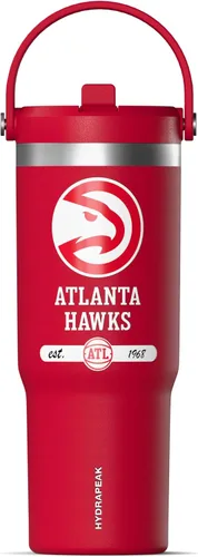 Miniatura 25 de Hydrapeak x NBA Vaso Nomad con Licencia Oficial de Phoenix Suns de 32 oz con Asa y Tapa con Popote, Botella de Agua de Acero Inoxidable a Prueba