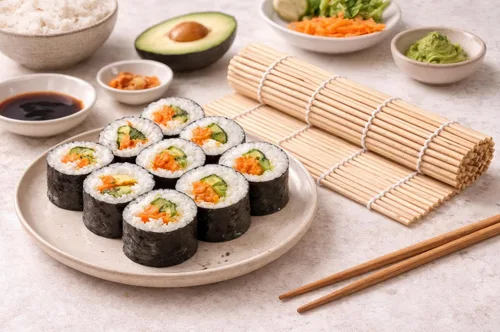 Miniatura 6 de Alfombrilla de bambú para enrollar sushi