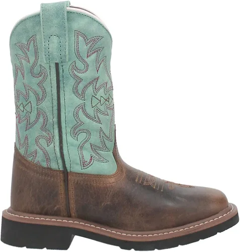 Miniatura 3 de Dan Post Botas Nia con punta cuadrada para niños y niñas, color verde