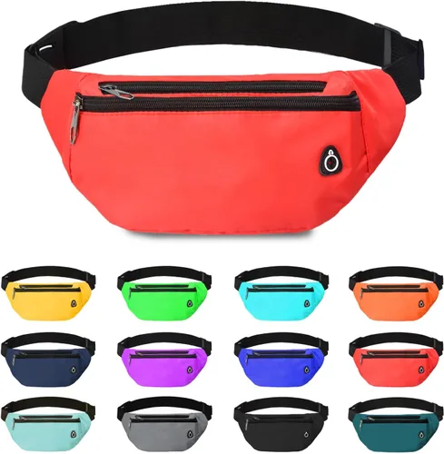 Miniatura 17 de Riñonera cruzada para mujeres y hombres, riñonera deportiva resistente al agua, bolsa de cinturón para viajes, senderismo, correr