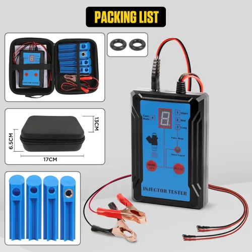 Miniatura 9 de Kit de Herramientas Probador Limpiador de Inyectores de Combustible 8 Modos de Pulso Probador de Inyectores Prueba 2 Inyectores de Combustible