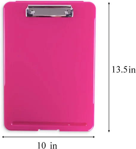 Miniatura 7 de Portapapeles con almacenamiento delgado plegable para enfermería, maestros, entrenadores y oficina, plástico resistente con soporte para bolígrafo