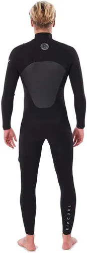 Miniatura 2 de Rip Curl Traje de neopreno Flashbomb con cremallera en el pecho de 3/0.079 in para hombre, color negro, fácil de estirar y ligero forro