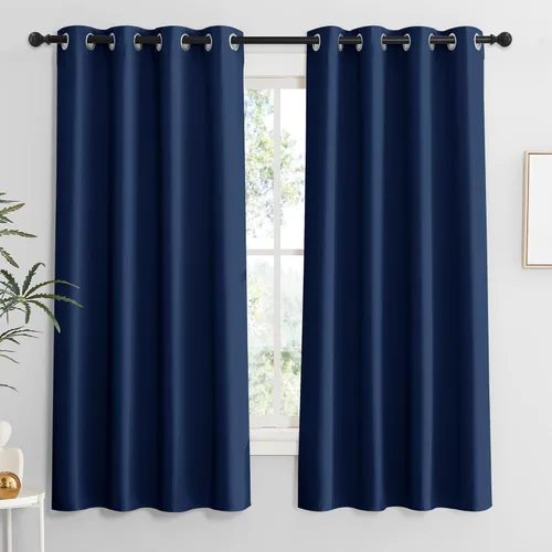 Miniatura 17 de RYB HOME Cortinas opacas de cocina de 36 pulgadas de largo, tratamiento de privacidad para ventanas pequeñas, aislamiento térmico, telón de fondo