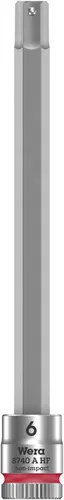 Miniatura 11 de Wera - 5003345001 Juego de 5 piezas de 100 mm de largo con función de retención de enchufe hexagonal de 1/4 de pulgada cuadrada, 003345
