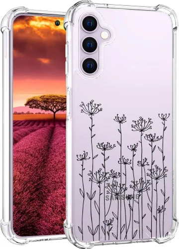 Miniatura 56 de Compatible con Samsung Galaxy S23 - Funda transparente para mujeres y niñas, diseño transparente (formas geométricas de arte abstracto)