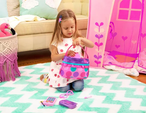 Miniatura 2 de Battat – Play Circle – Set de maquillaje y belleza – Accesorios de moda para disfrazarse – Juego de simulación – Set de cartera de princesa – Para