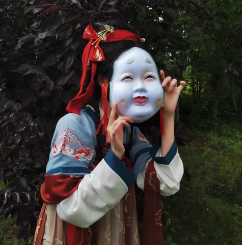 Miniatura 7 de Gmasking Prajna Hannya - Máscara japonesa de Noh Cosplay para adultos, fiesta de disfraces de Halloween