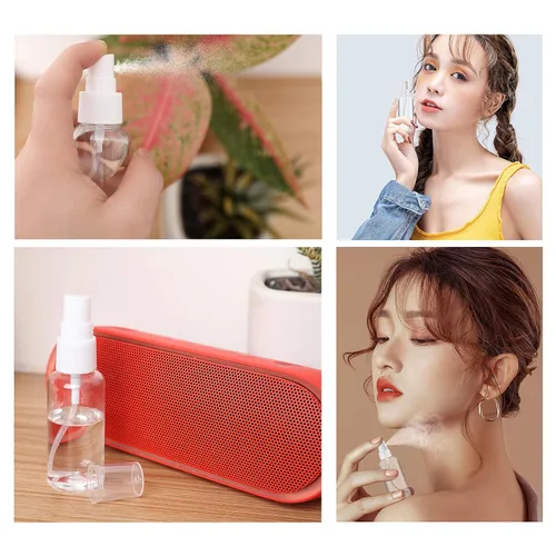 Miniatura 6 de ZEROFIRE Paquete de 2 botellas de spray de 1 onza de plástico transparente vacío recargable mini Spritzer para viajes, limpieza, jardinería, cuidado