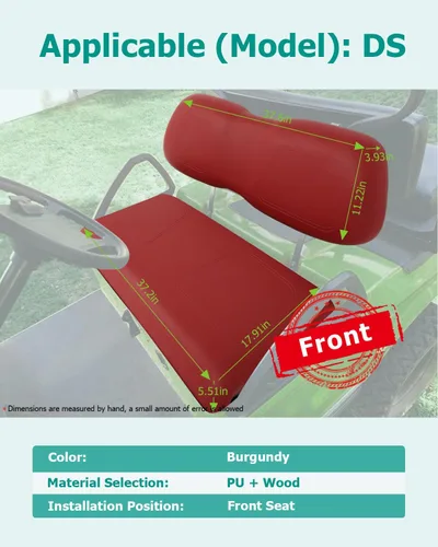 Miniatura 2 de Cojines de Reemplazo para Asiento Delantero para Club Car DS, Asiento con Cojín para Carrito de Golf para Club Car DS Ensamble de Asiento Delantero