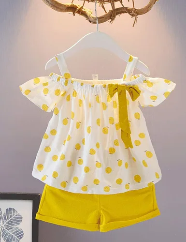 Miniatura 2 de Hipea Ropa de verano para bebés y niñas pequeñas, camisola con volantes, lunares y pantalones cortos casuales, ropa para recién nacida