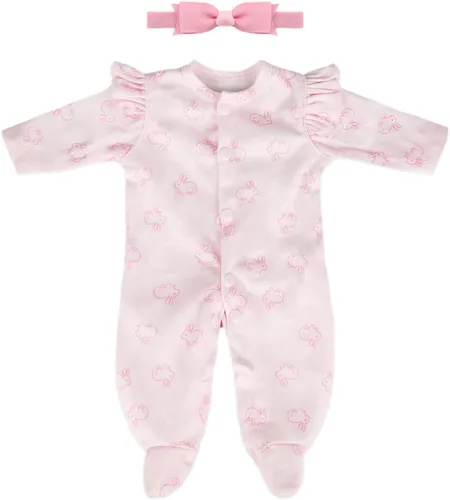 CARANOVO Ropa realista de muñeca de bebé Reborn de 16 a 18 pulgadas, 2 piezas, conjunto de ropa rosa, accesorios adecuados para bebés Reborn y