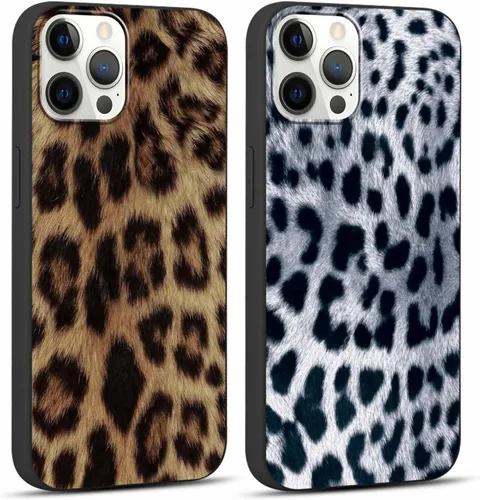 Miniatura 60 de Paquete de 2 Fundas de Teléfono Bonitas con Estampado de Guepardo para Apple iPhone 13 Pro Max de 6.7 Pulgadas, Fundas de Diseño