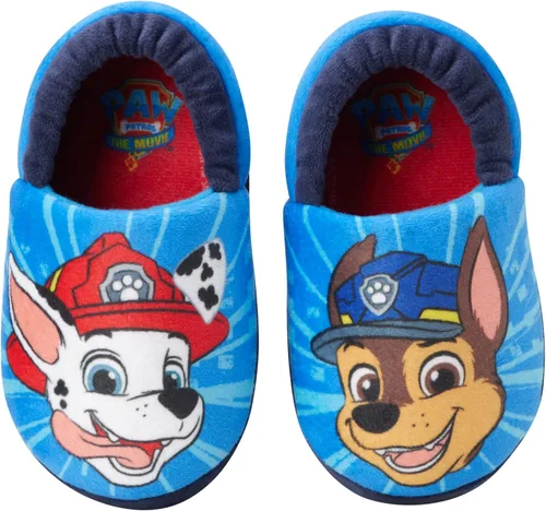 Nickelodeon Pantuflas de la Patrulla Canina para niños - Chase and Marshall Pantuflas mullidas de felpa (5T-12 Boy)