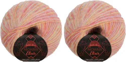 Miniatura 16 de JubileeYarn Mohair Elixir Yarn - 50g/Skein Baby Wool Blend - Cosmopolitan - 1 Skein