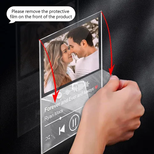 Miniatura 3 de Marcos de fotos personalizados, cubierta de álbum de acrílico, arte de pared, canción musical, póster de decoración musical como regalo