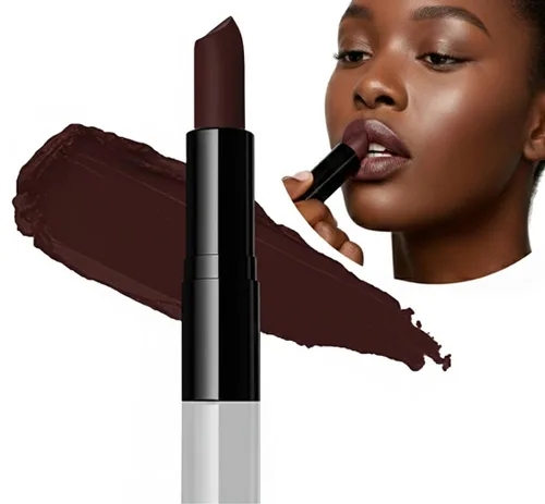 Flori Roberts Lápiz labial de lujo, maquillaje de labios vibrante para mujeres de color o tonos de piel más profundos, textura semi-mate, hidrata y