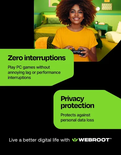 Miniatura 5 de Webroot Antivirus for PC Gamers 2026 1 Device 1 Year Download + System Performance Optimizer