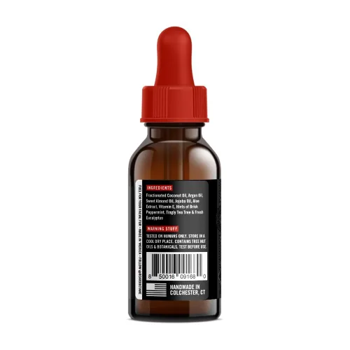 Miniatura 2 de Beard Octane Aceite para barba para hombres – Inicio en frío (menta, árbol de té, eucalipto) – Suaviza y acondiciona las barbas secas con argán