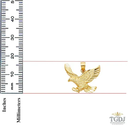 Miniatura 6 de Colgante de águila de oro amarillo de 14 quilates combina perfectamente con todos los colgantes joyería fina elegantemente elaborada gran regalo