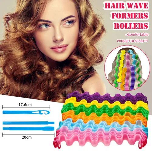 Miniatura 5 de 30 piezas de rizadores sin calor, ondas sin calor, rizos en espiral, kit de peinado con 2 piezas de ganchos de peinado para la mayoría de peinados