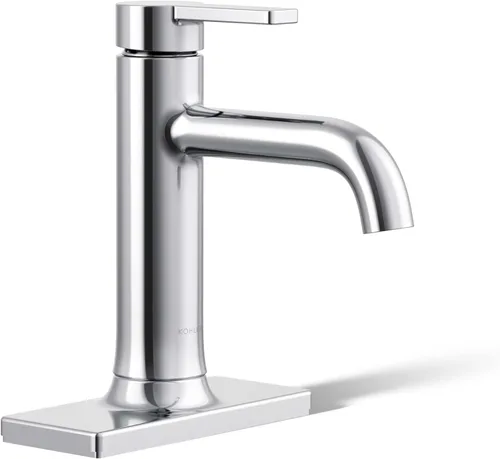 Miniatura 11 de KOHLER K-28126-4K-BN Venza® - Grifo de lavabo de baño con mango único, instalación de 1 orificio con drenaje clicker, 1.0 GPM, níquel cepillado