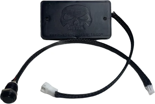 Miniatura 10 de Kustom Cycle Parts Mando a distancia universal para puerta de garaje hecho para adaptarse a los modelos Harley Davidson Touring. Botón de perfil