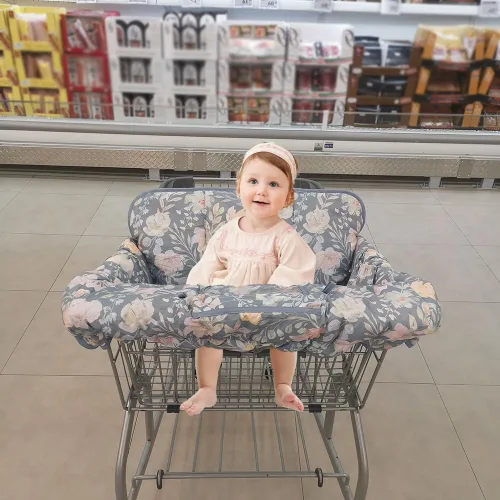 Miniatura 2 de ICOPUCA Funda para carrito de compras para bebé, funda de carrito 2 en 1 para bebés y silla alta, funda acolchada para asiento de carrito