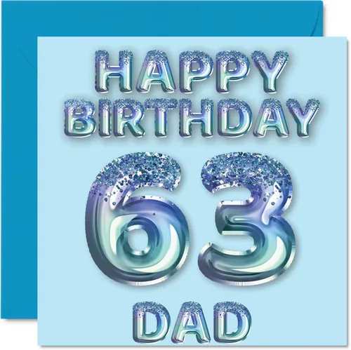 Miniatura 20 de Stuff4 Tarjeta de primer cumpleaños para niños, globo de fiesta con purpurina azul, tarjetas de feliz cumpleaños para niño de 1 año, nieto, hijo, 57