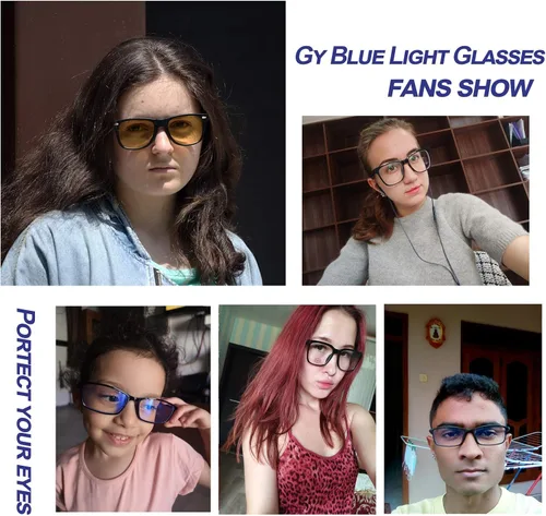 Miniatura 2 de Gysnail - Lentes de computadora con bloqueo de luz azul para hombres y mujeres, alivian la fatiga ocular y duermen mejor, gafas de juego con bloqueo