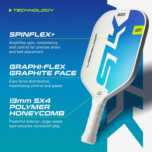 Miniatura 3 de Selkirk Sport SLK Latitude 13mm Pickleball Paddle Graphite Face with SpinFlex Surface & SX4 Polymer Core Lightweight Pickleball Paddles for Men