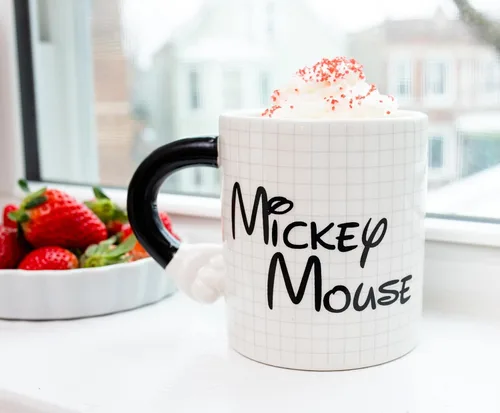 Miniatura 8 de Silver Buffalo Mickey - Taza de cerámica con mango en forma de mano, 20 onzas