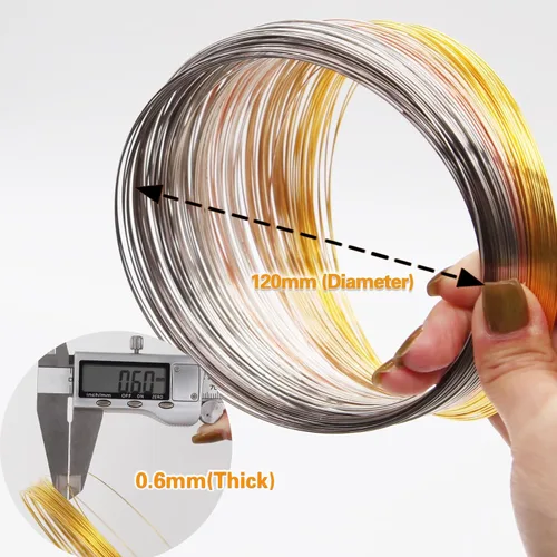 Miniatura 3 de EuTengHao Alambre de memoria para joyería, alambre de acero inoxidable para hacer joyas, collares, pulseras, anillos, aretes, suministros