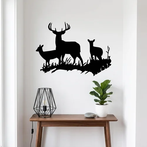 Miniatura 9 de Pegatinas de vinilo para pared, diseño de ciervo con texto en inglés