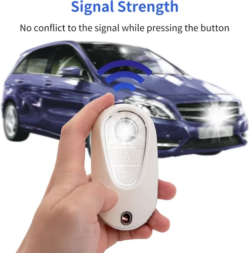 Miniatura 4 de OFFCURVE Funda para llavero Mercedes Benz, funda inteligente de TPU suave para llave de automóvil, protector de llave de automóvil, accesorios